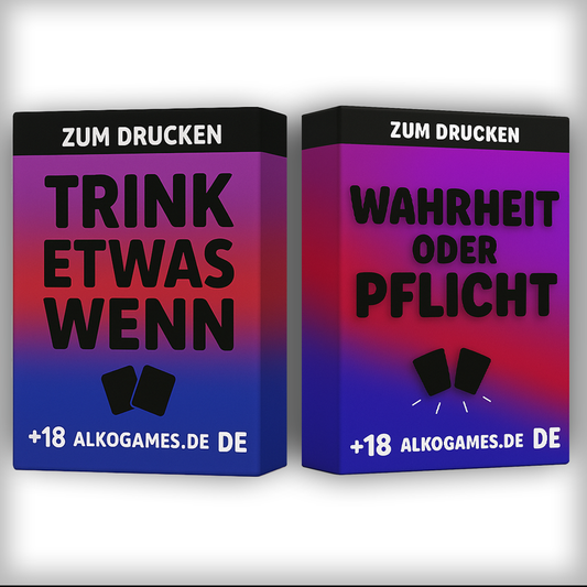Set „Wahrheit Oder Pflicht“ + „Trink Etwas Wenn“ (Zum Drucken)